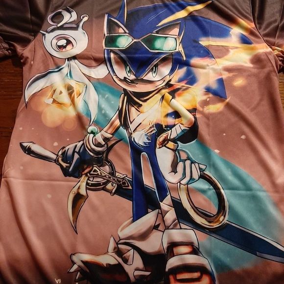 Iiogo Other - New Sonic Hedgehog Flame 3d Screen Print Shirt Youth Kids Medium